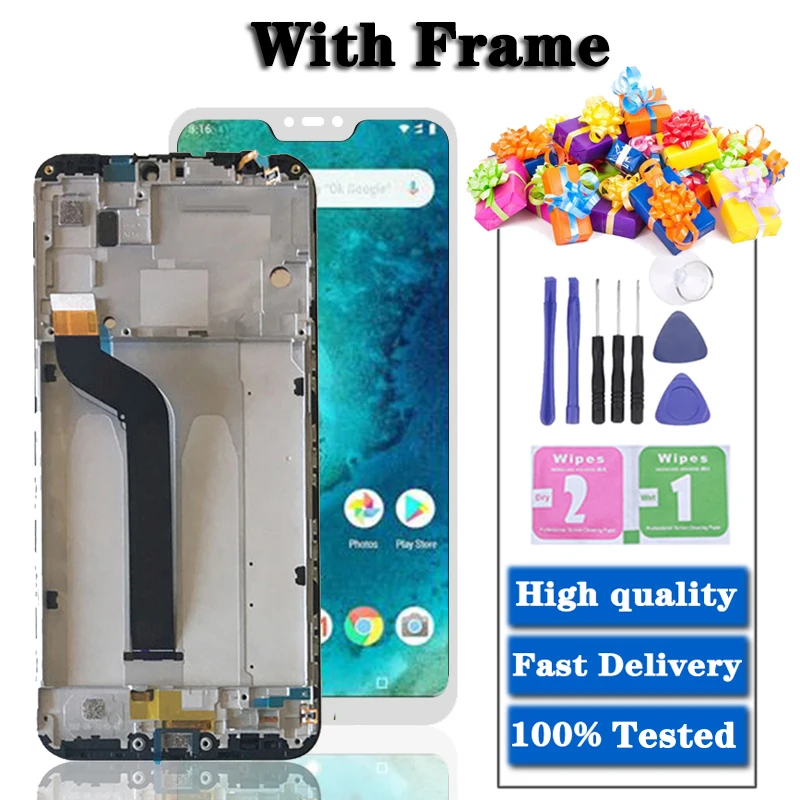 5.84\'\'Screen For Xiaomi Mi A2 Lite LCD For Redmi 6 Pro M1805D1SG LCD Display Touch Screen Digitizer Assembly Replacement