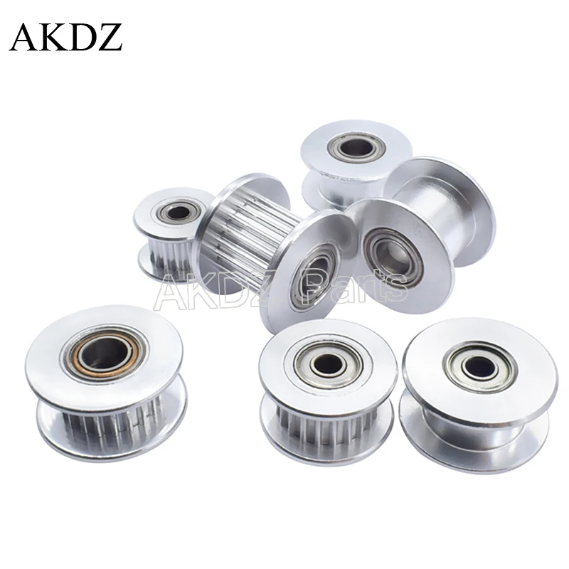 2M 2GT 20 Teeth Synchronou Idler Pulley Bore 3 4 5 6 8mm  with Bearing for GT2 Open belt Width 6 10MM 20teeth 20T Passive Wheel