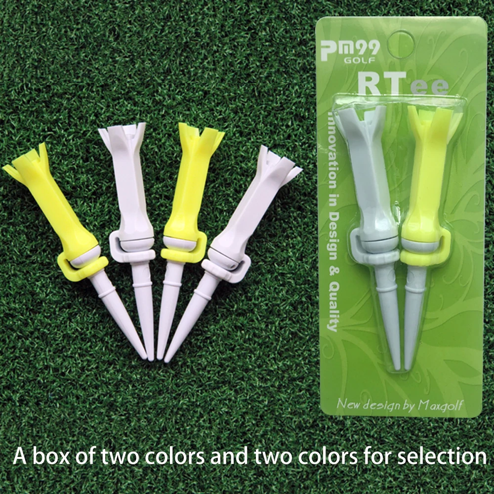 6Pcs/3Set PU Plastic Golf Tees Oriented Guide Rotatable Flex Tees 76mm Professional Trainer