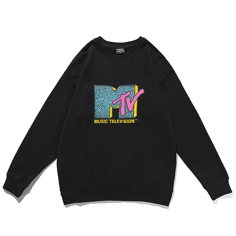 Mtv Music Television Sweatshirt Men Women Fashion Retro Rock Hip Hop Tv Pullover Heather Grey Fashion Sweatshirts Mew Streetwear