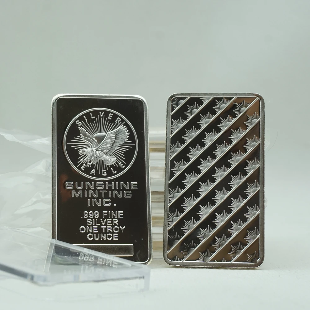 5PCS/LOT 1 Tory Ounce .999 Silver Bar Sunshine Eagle Bullion Bar American Coins Drop Shipping