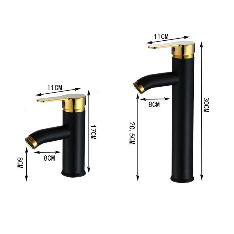 Basin Sink Bathroom Faucet Deck Mounted Hot Cold Water Basin Mixer Taps Matte Black Gold Lavatory Sink Tap Crane Toilet Faucet