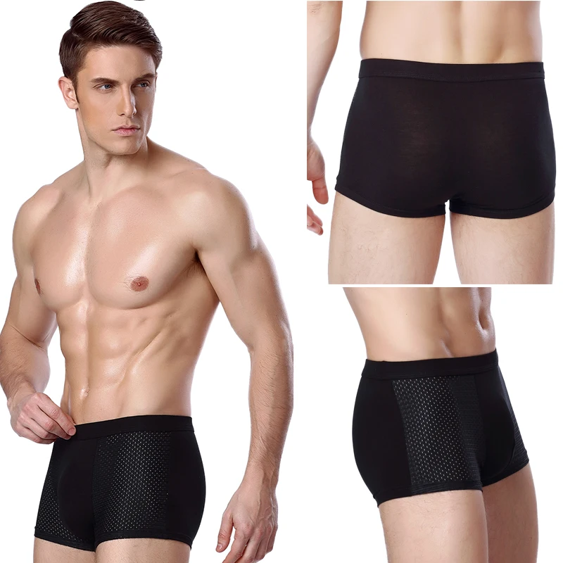 4pcs/lot Bamboo Fiber Men\'s Boxer Pantie Underpant plus size XXXXL large size shorts breathable underwear 5XL 6XL 7XL 8XL