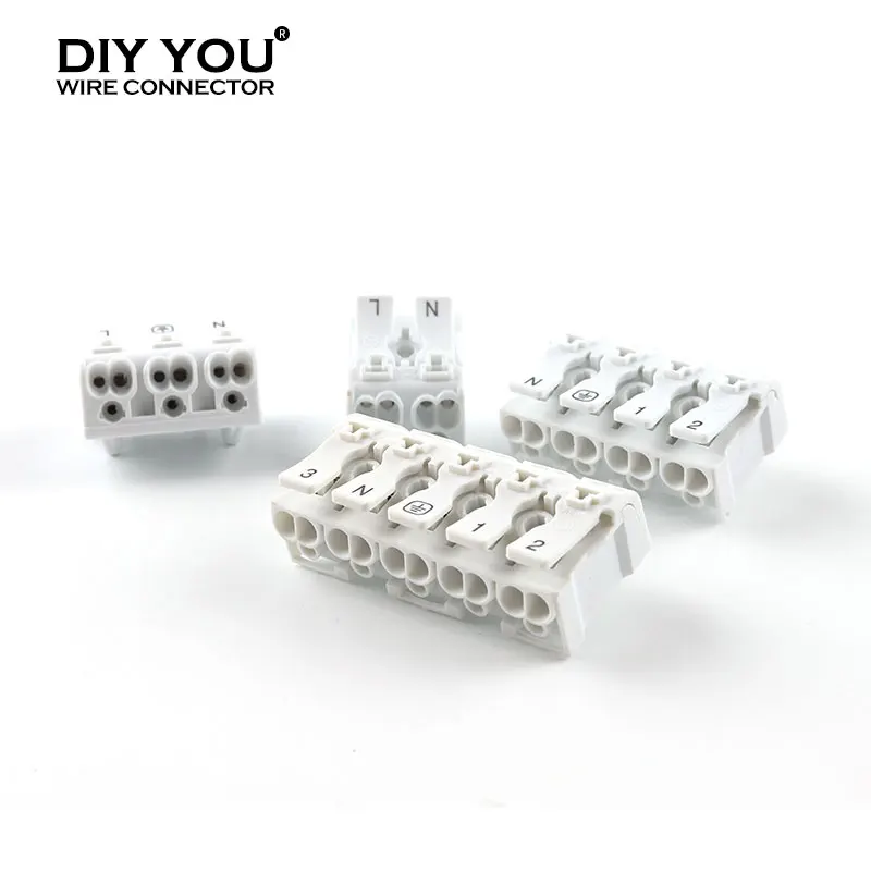 10/30/50/100Pcs Quick push-in Wire Connectors Home LED Strip Light 923 Mini Fast Press Allocate Connector Terminal Block