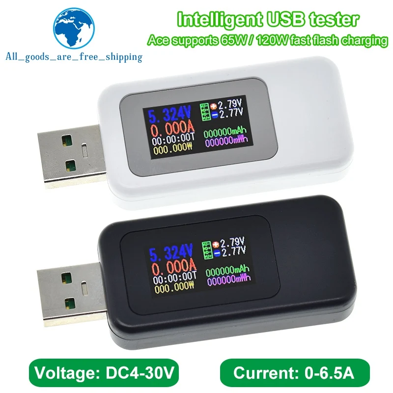 10 in 1 USB Tester DC Digital Voltmeter Amperimetro Current Voltage Meter Amp Volt Ammeter Detector Power Bank Charger Indicator