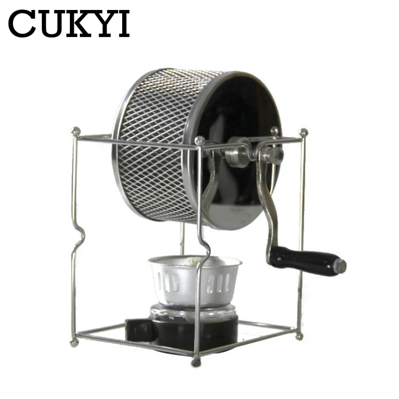 CUKYI In Acciaio Inox Handuse chicco di Caffè torrefazione di Caffè Espresso chicco di caffè Torrefazione con un bruciatore macchina funzionamento Facile
