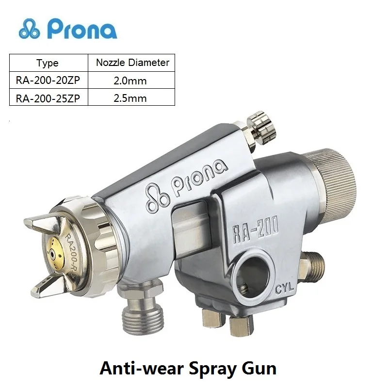 Prona RA-200ZP Anti-wear Automatic Spray Gun For Water-based Ceramic Enamel ,Easy-wear Coating Material RA200ZP