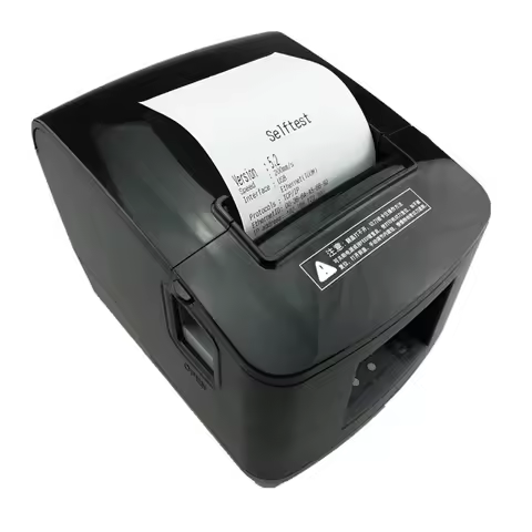 High Quality 80mm Thermal Receipt Printer Supermarket Retail Store Bill Print Automatic Cutting With USB+LAN Two Ports