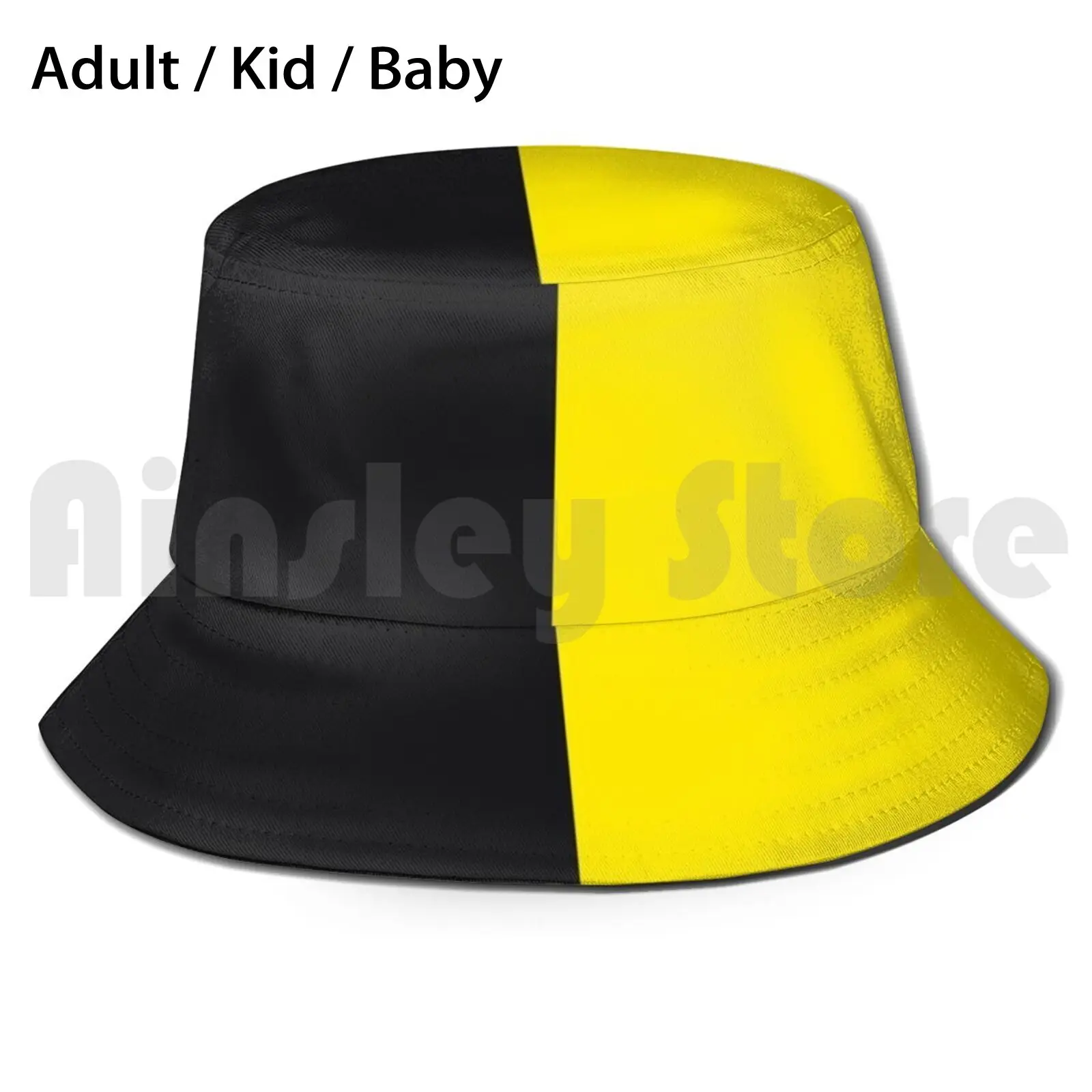 Watford Black And Yellow Half Jersey Sun Hat Foldable UV Protection Watford Wvicarage Road Hertfordshire The