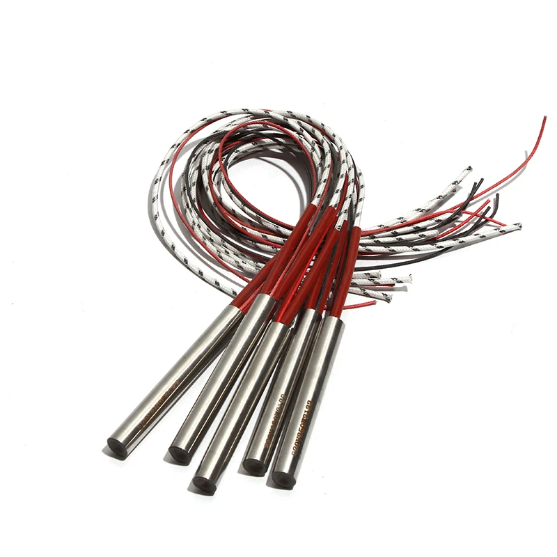 Electric Cartridge Heater 304SS 7x98/100/105/110/115mm Heating Element AC220V/110V/380V 210W-250W with Type K Thermocouple