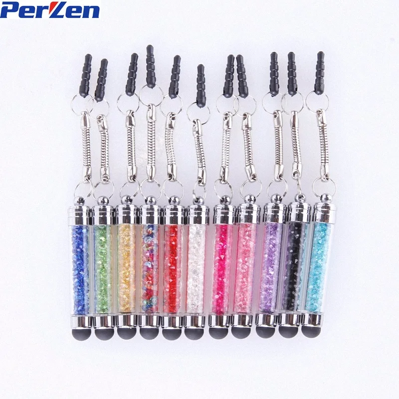 10pcs/Pack Luxury Crystal Universal Mini Touch Screen Pen Kawaii Gift For All Iphone ,Tablet PC ,Laptop Universal Stylus Pen