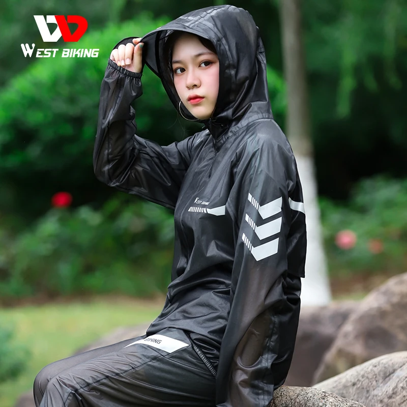 WEST BIKING Cycling Raincoat Waterproof Men Women Reflective Sport Clothing Electric Bicycle MTB Road Bike Jacket Cycling Jersey