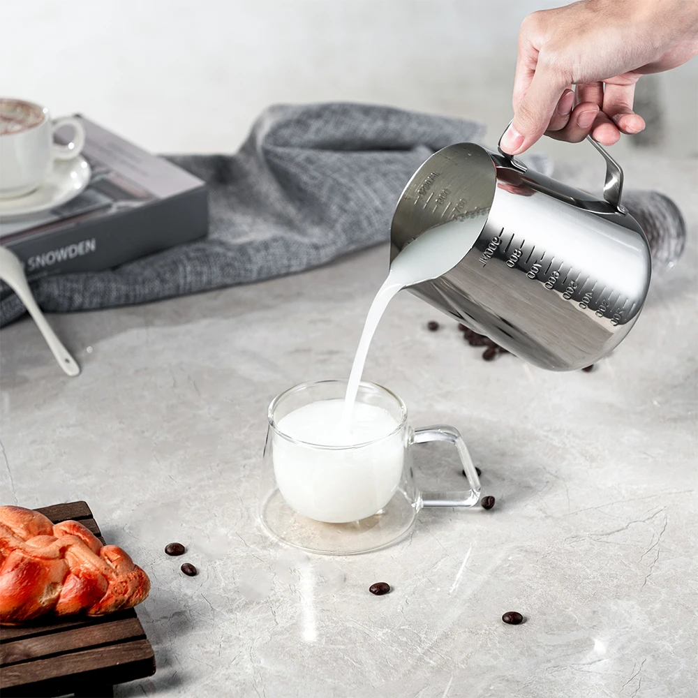 350 600ml Stainless Steel Milk Frothing Pitcher Espresso Coffee Steaming Pitcher Cappuccino Barista Craft Latte Milk Frother Jug