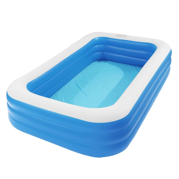 

Inflatable Swimming Pool Rectangular 3 Layer Pvc Pool Summer Outdoor Garden Party Paddlng Pool Children Bathtub