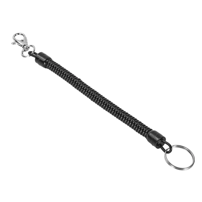 23-90cm Long Plastic Retractable Spring Coil Spiral Stretch Keychain Key Ring For Men Key Holder Keyring  Mobile Phone Anti-Lost