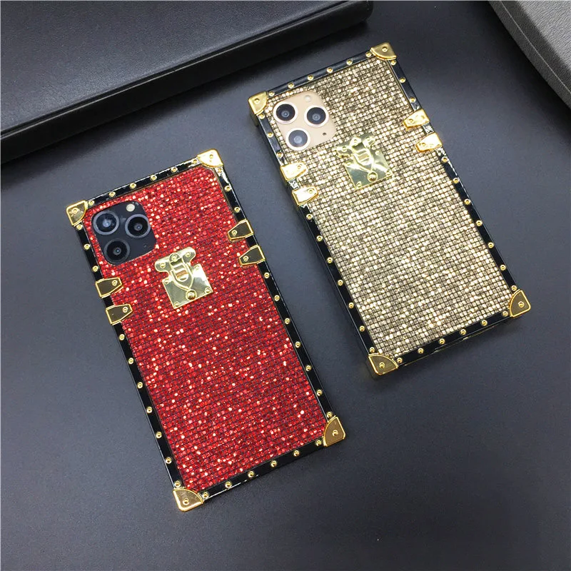 Luxury Glitter Sequin Cover Gold Phone Case for Samsung Galaxy S24 Ultra S23 Plus S21 S10 S20 FE S22 Ultra Note 20 10 9