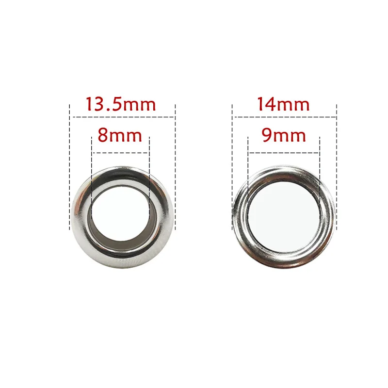 100PCS/Pack Stainless Steel Perforated Eye Ring Eyelet Buttons For Shoes Clothing Belt Decoration Accessories