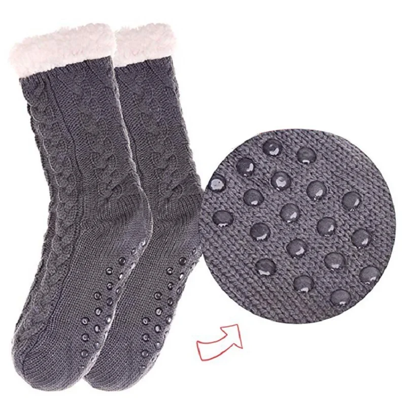 2019 New Ultra-Plush Slipper Warm Socks  Unisex Non-slip Socks As Seen on TV Universal Size Machine Washable Socks