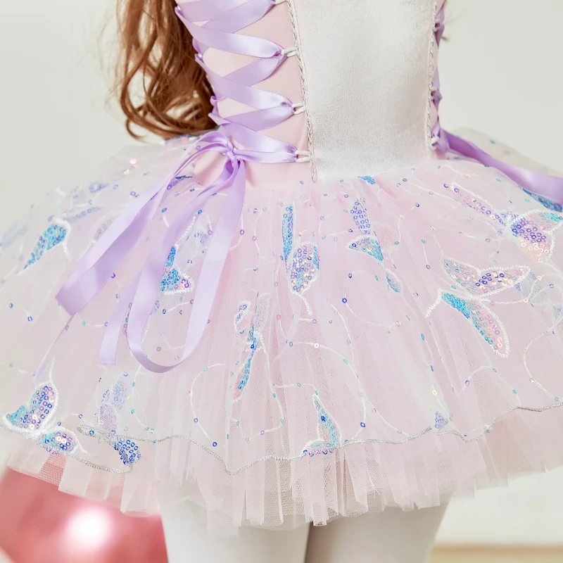 Velvet Professional Ballet Tutu Dress Girl Dance Costume Child Performance Ballerinas Tutu Kids Child Carnival Jazz Dance Dress