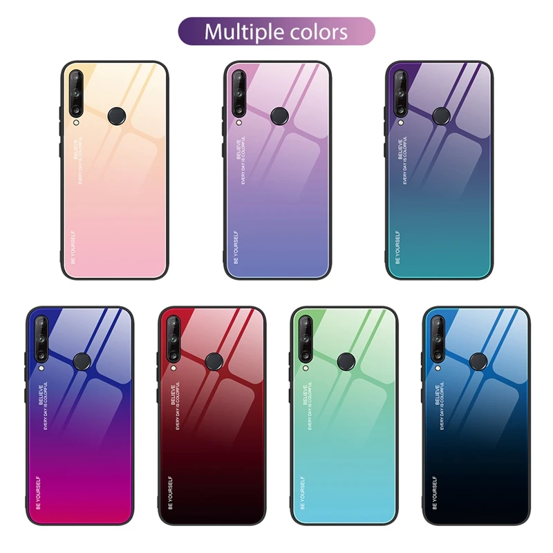 Tempered Glass Phone Case For Huawei Y8P Y7A Y5 Y9S Y9 Prime 2019 P Smart 2021 Nova 2i 3 3i 5T Honor 8X 8C 9A 9X Pro Cover Case