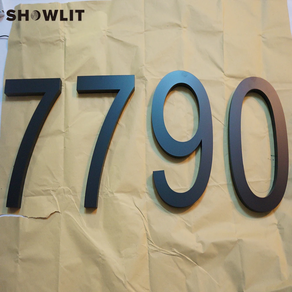 

Black House Numbers 3D Metal Numbers in Black Stainless Steel Numbers