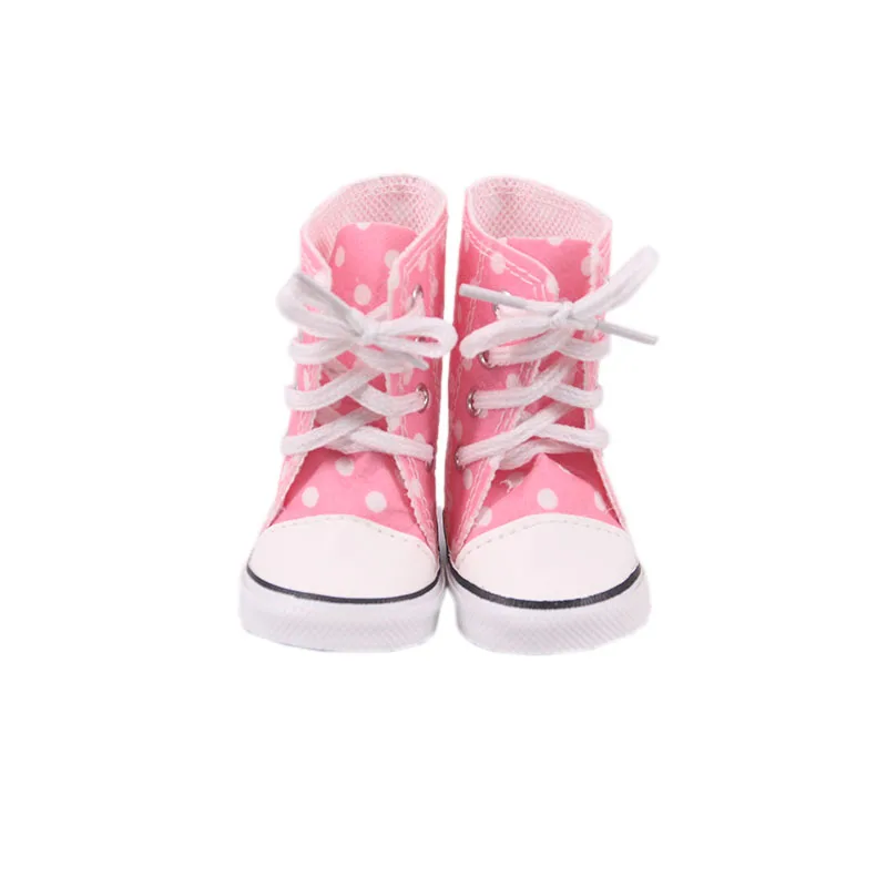 Scarpe da bambola stivali alti in tela colorata 18 pollici bambola americana ragazza nata vestiti per bambini accessori per 43 Cm fiori/stelle,