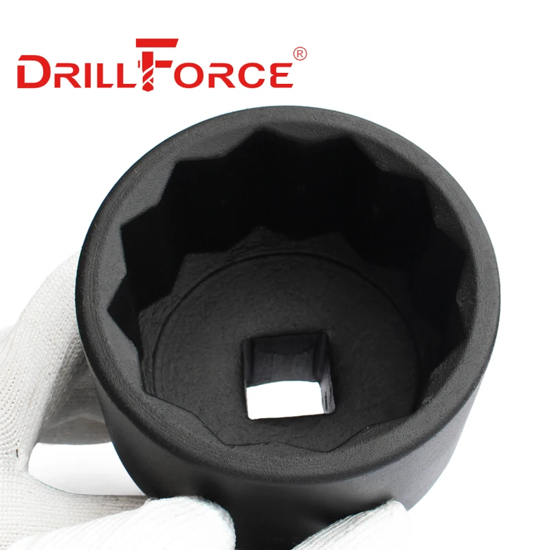 Drillforce 17-50mm Impact Pneumatic Socket Driver Torx Head 12 Point 3/4" Adapter Car Auto Truck Tire Wrench Repair Tool