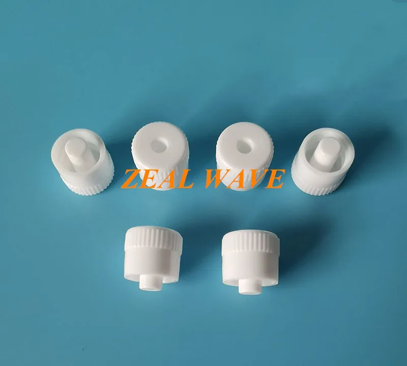 Luer Male Plug Luer Plug Female Thread Plug Cap Luer Plug Plastic Pipe Plug PP Three-way Valve Protective Cap Plug 50PCS