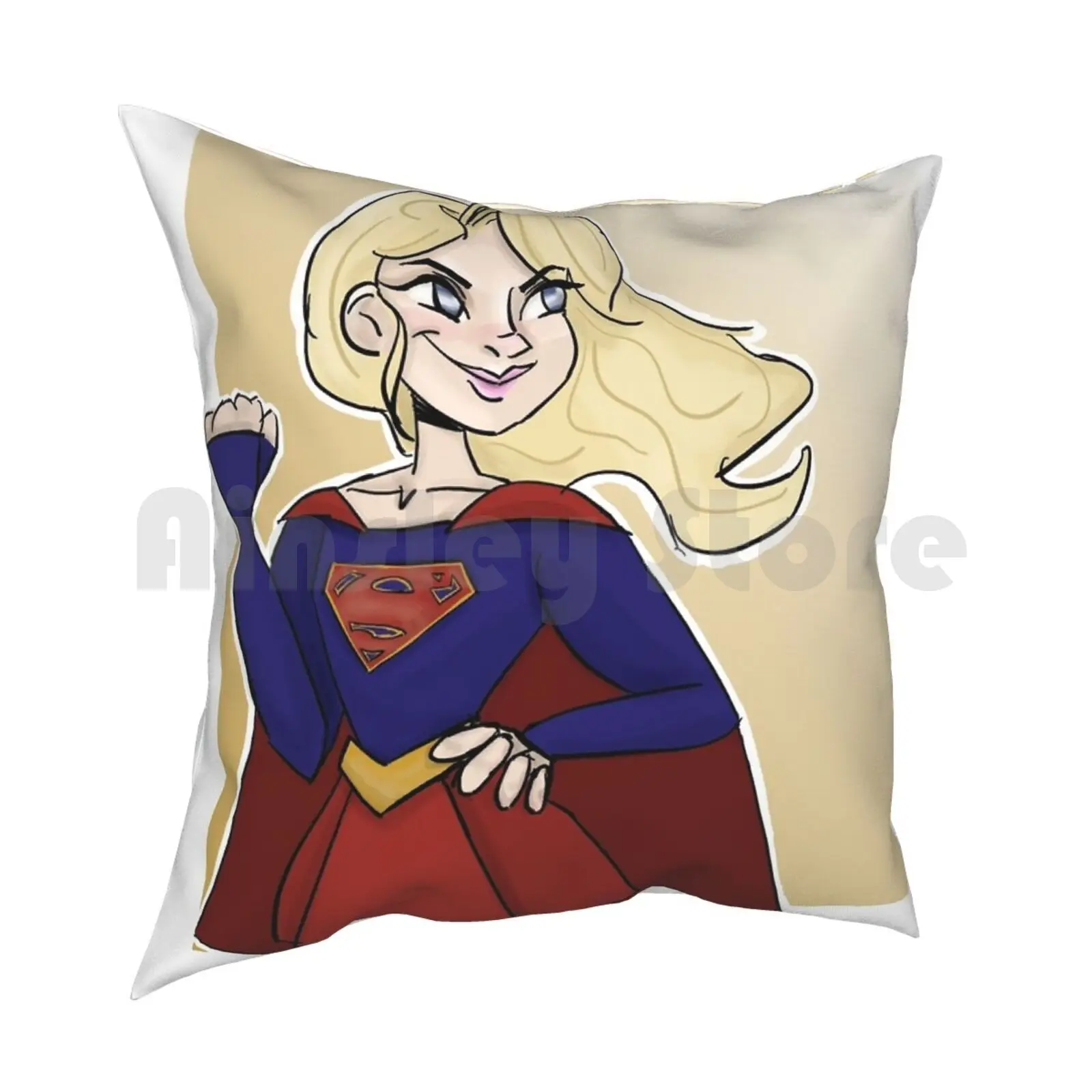 Girl Of Steel Pillow Case Printed Home Soft DIY Pillow cover Tv Superhero