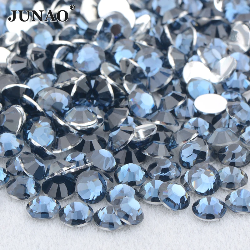 JUNAO 4mm 5mm 6mm Bulk Package Glittler Transt Pink AB Resin Rhinestone Applique Flatback Crystal Non Hot Fix Strass For Nails