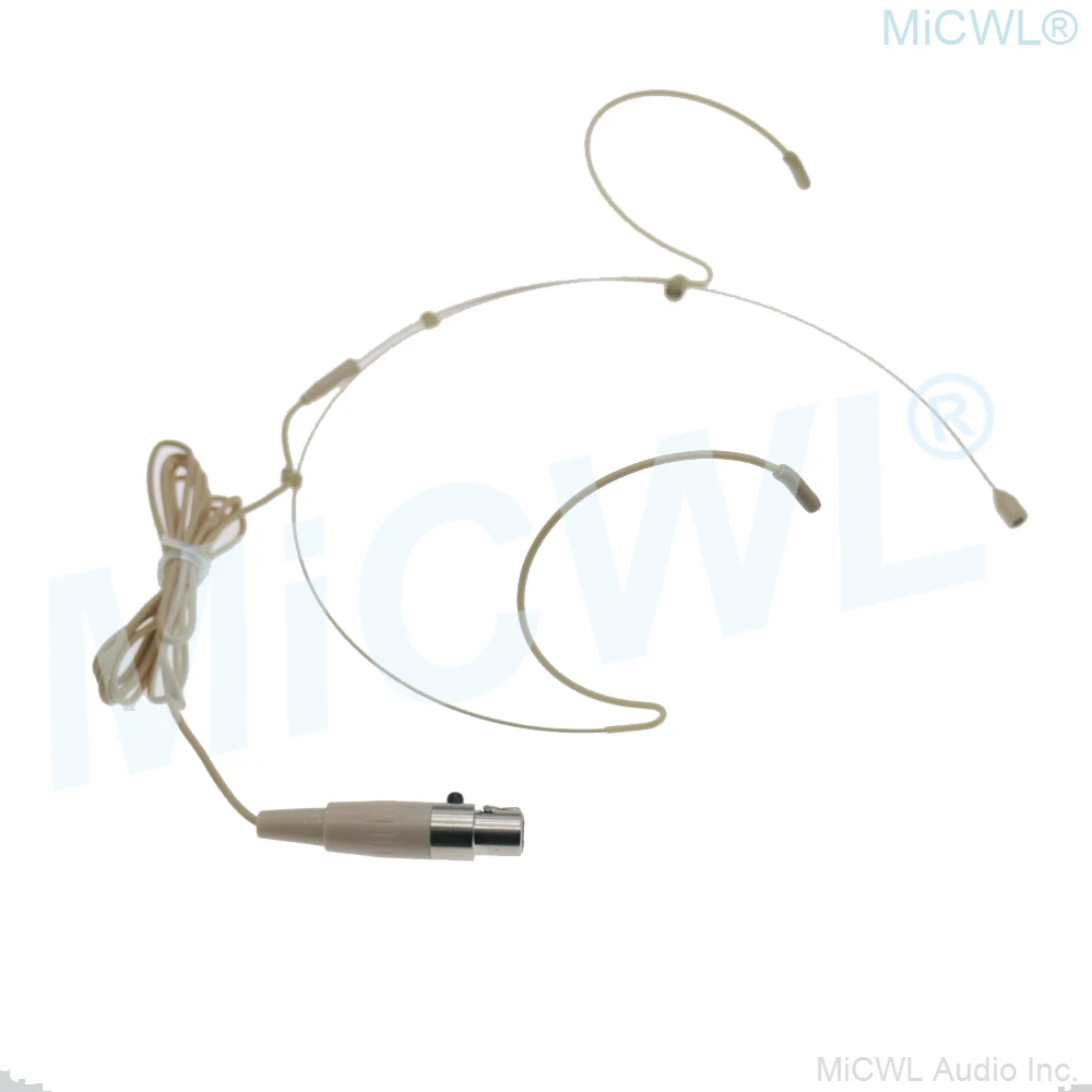 Beige Headset Microphone For Electro Voice EV Wireless earset System TA4F 4Pin Omnidirectional Condenser Microphones