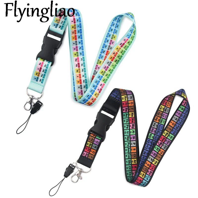 Periodic table of elements Lanyards Cool Neck Strap webbings ribbons Phone Keys ID Card Holder Lanyard For Keys DIY Hang Ropes