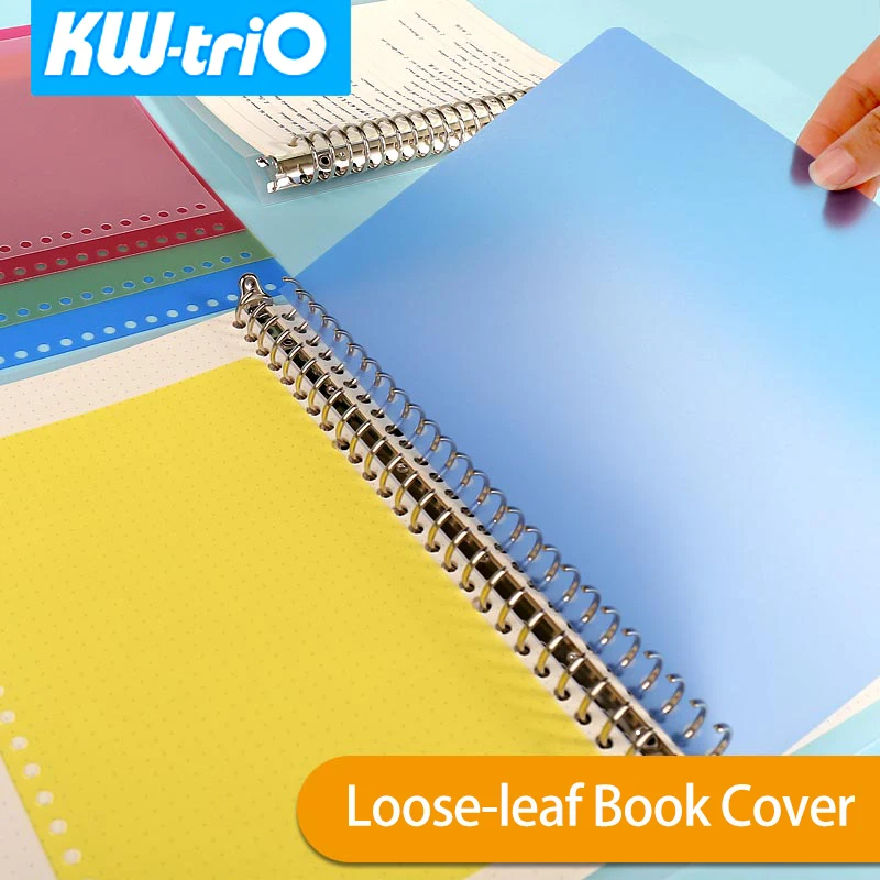 KW-triO A5 Loose-leaf Book Cover Colorful Notebook Cover PP Waterproof Notebook Skin DIY Planner Accessories Office Supplies