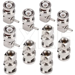 JXRF Connector 10PCS BNC Male Right angle Crimp for RG174 LMR100 RG316 RG179 Cable RF connector