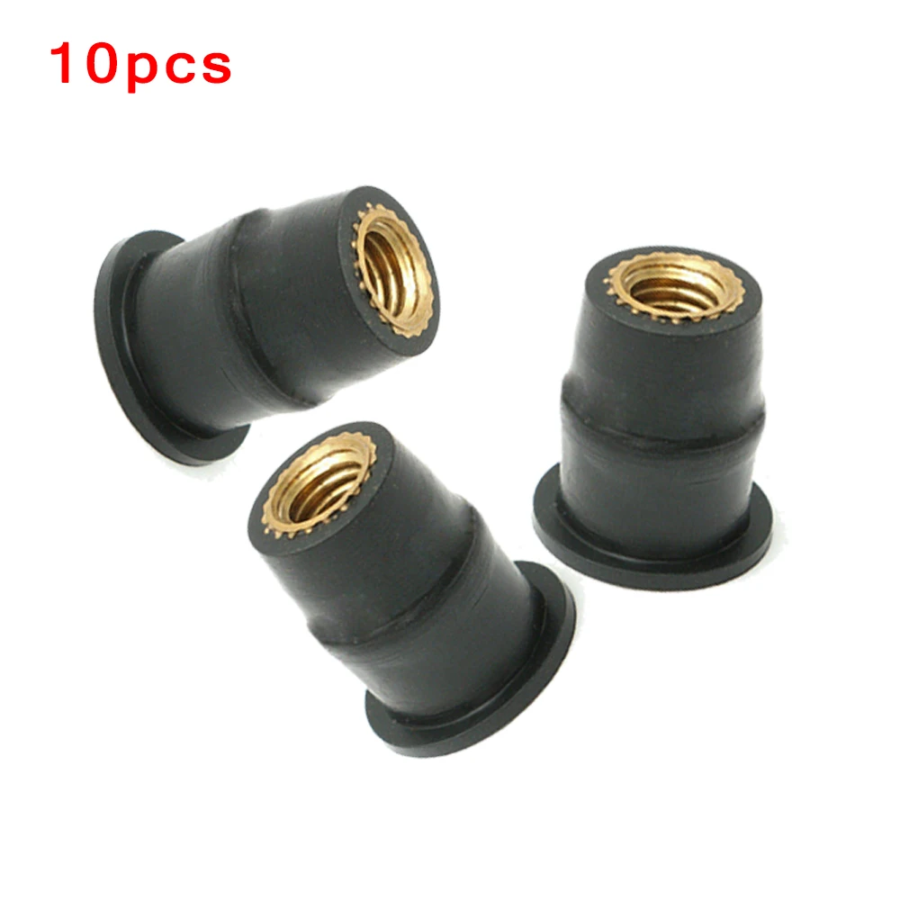 10PCS M5 Motorcycle Rubber Well Nuts Sun Blind Windscreen Fairing Riding Accessories Fasteners Motorcycle Decoration