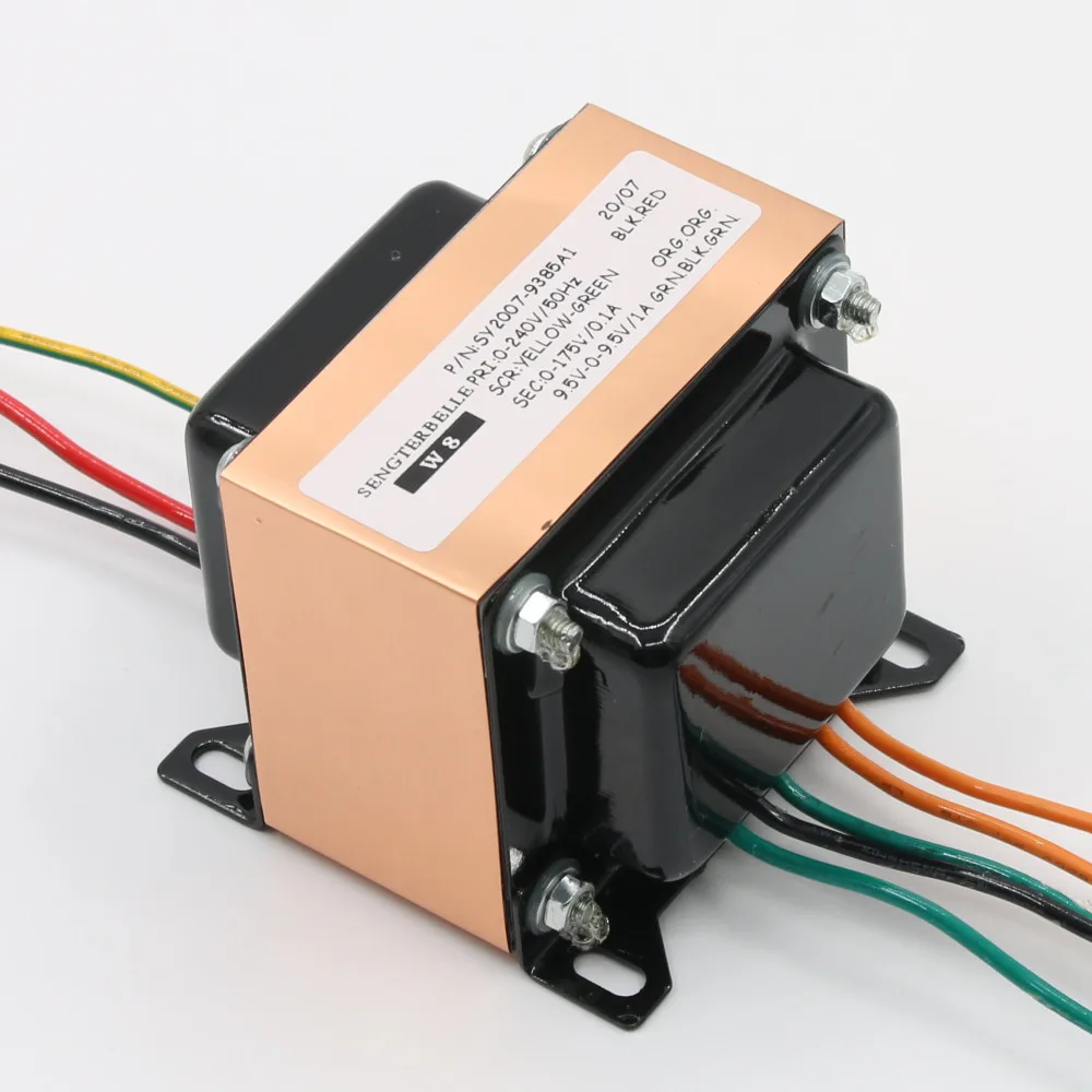 EI type Power Amplifier Transformer Output: 0-175V, 9.5V-0-9.5V HiFi Audio Power Transformer NEW