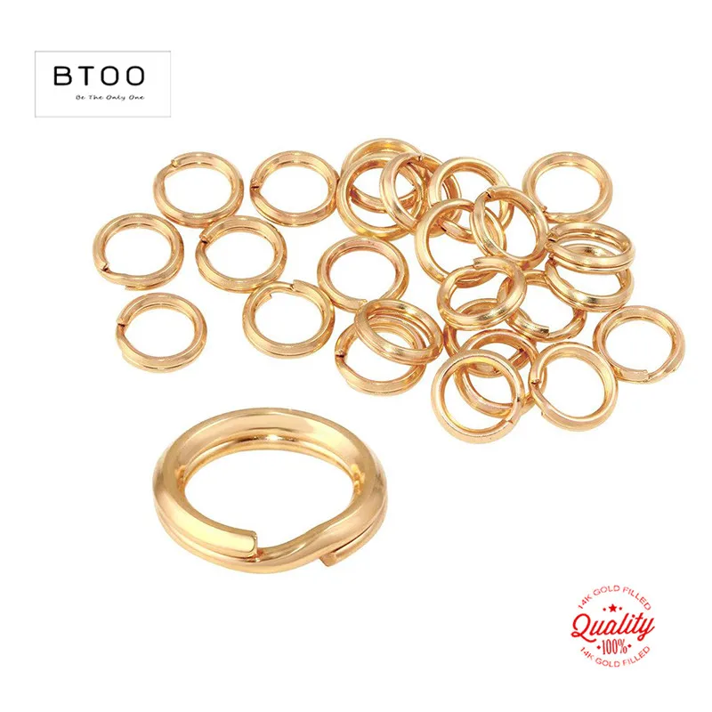 14K Gold Filled Open Double Loop Jump Rings for Making DIY Jewelry Findings