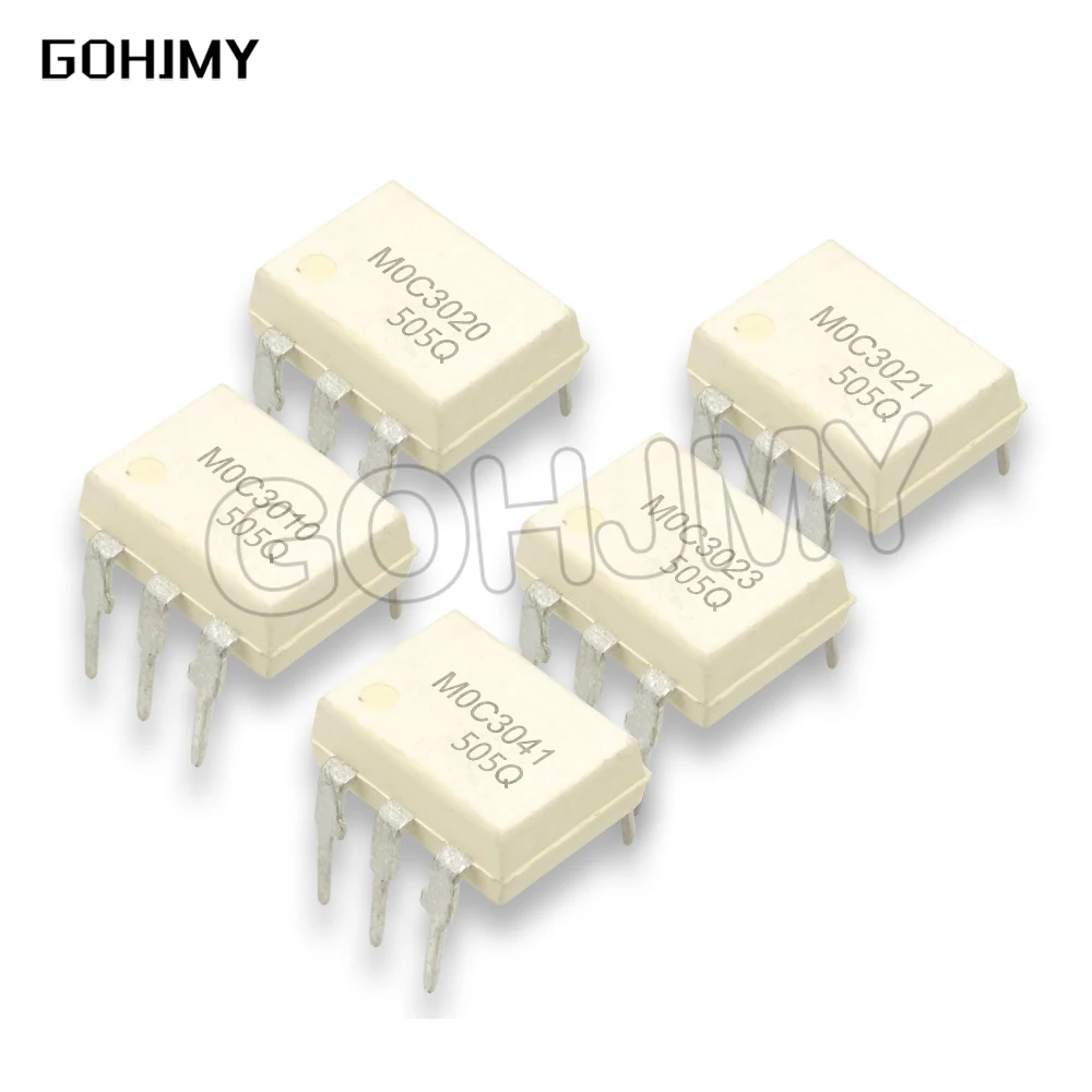 10PCS MOC3010 MOC3020 MOC3021 MOC3022 MOC3023 MOC3041 MOC3043 MOC3052 MOC3061 MOC3062 MOC3063 DIP6 DIP Optocoupler IC Chipset