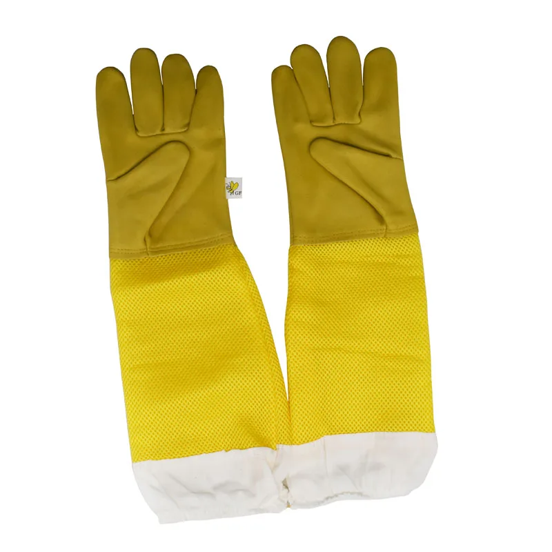 

2set Beekeeping gloves Protective Sleeves Ventilated Professional sheepskin and canvas Anti Bee for Apiculture beekeeping gloves