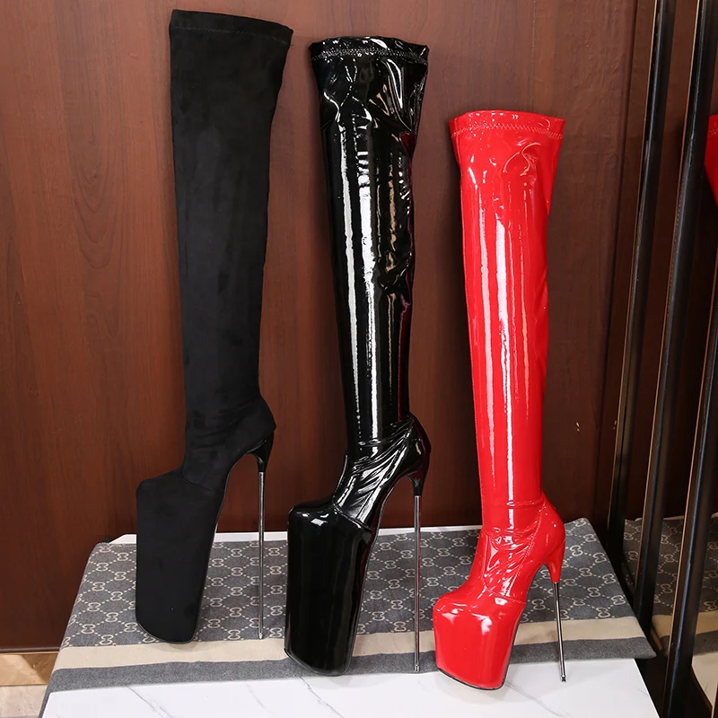 SDTRFT 20cm Ultra Thin High Heels Over The Knee boots Platform unisex botas mujer ladies Cosplay Pumps women Motorcycle shoes