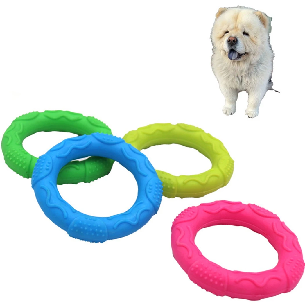 1Pcs Bite Resistant Dog Chewing Ring Toy Bite-Proof Funny Dog Teething Toy Interactive Puppy Chew Toys Training Pet Supplies