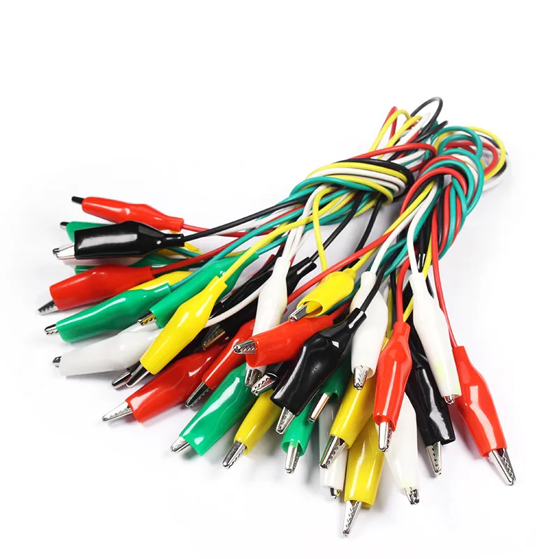 

10Pcs Double-ended Crocodile clip 28/35/45mm Crocodile Clips Cable Alligator Clips Wire Testing Wire Clip 50cm length