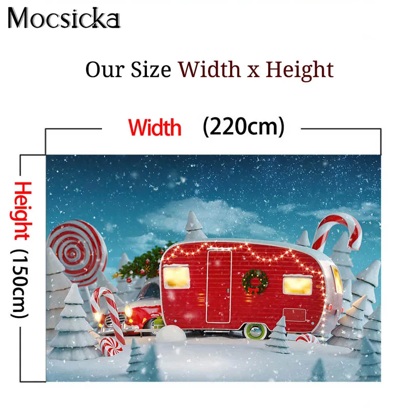 Fondo rojo de Navidad para acampar en invierno, estudio fotográfico, Picnic en nieve, retrato de niños, sesión fotográfica, accesorios de fotografía familiar, fondo de cabina de estudio