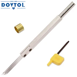 Wood Turning Carbide Tipped Parting and Grooving Tool with Copper Hoop for Woodturning Lathe Carpenter