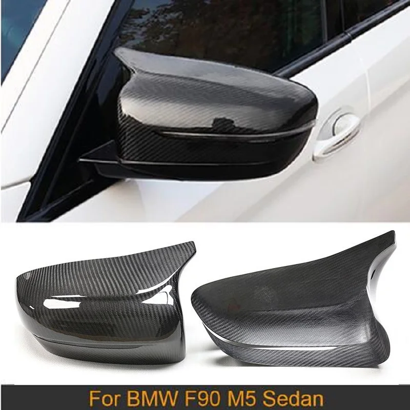 

Replacement Style Carbon Fiber Mirror Cover Only fit LHD full carbon mirror caps For BMW M Series F90 M5 Sedan 2018 2019 - UP