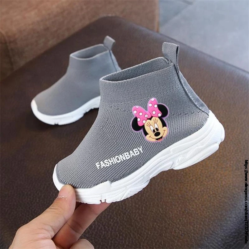 Zapatos informales de pato para niños y niñas, zapatillas deportivas de Mickey Mouse, marca de dibujos animados de Minnie, zapatos de moda para