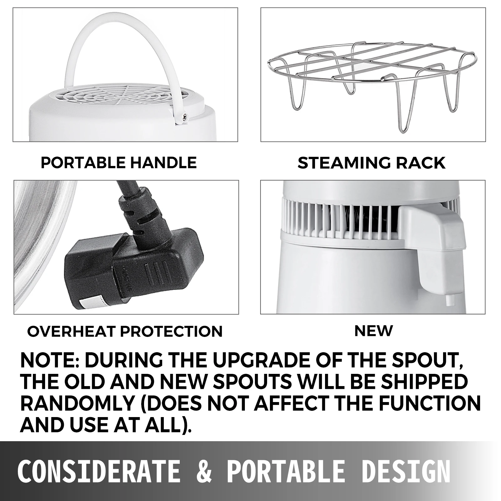 Vevor 4L Water Fles Filter Distilleerder Purifier Draagbare Tafelblad Machine Rvs Verstelbare Temperatuur Voor Labs Woningen