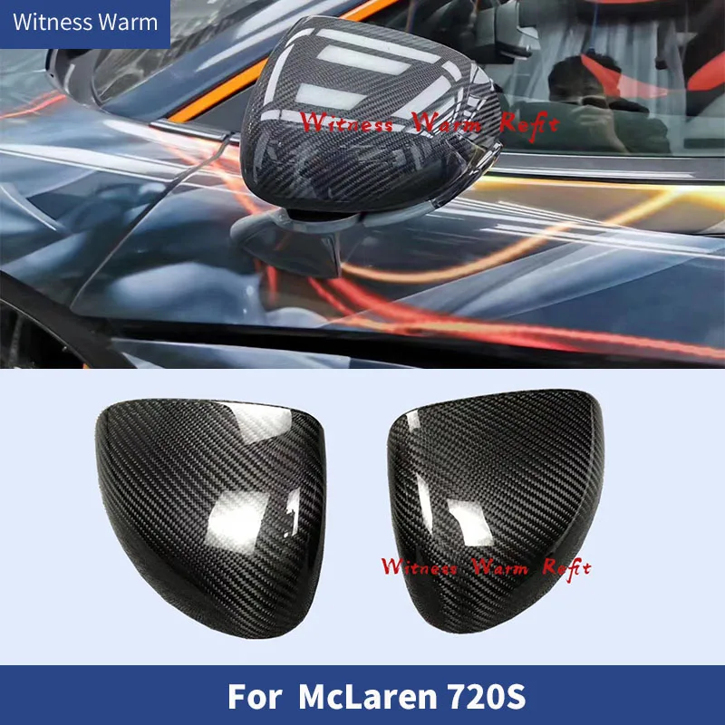 Dry Carbon High Quality Car Rearview Mirror Replacement Cap Cover Trim Car Body Kit for Mclaren 720s