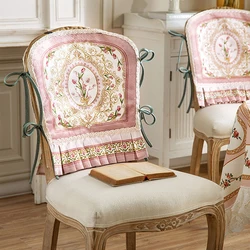 Pink Series American Chair Cover French Backrest Cushion  Light Luxury Wind Cushion Lace Chair Cover Autumn And Winter