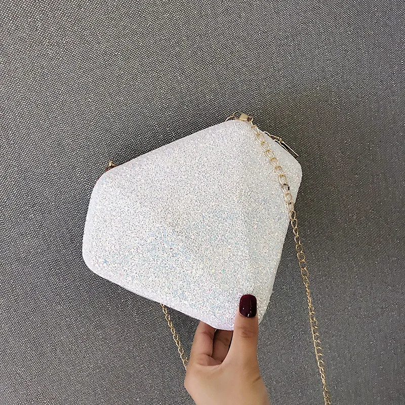 Bolso de lentejuelas brillantes para mujer, Cartera de hombro Diagonal con diamantes brillantes, a la moda coreana, para banquete y fiesta